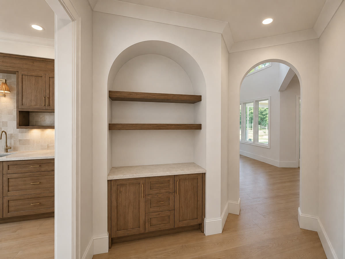 Built-in shelving